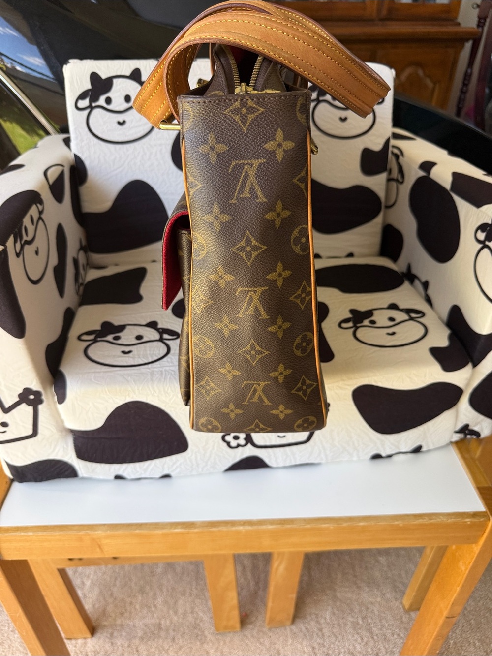 Louis Vuitton Brown Monogram Satchel with Tan Handles Comes W/COA - Picture 6 of 16